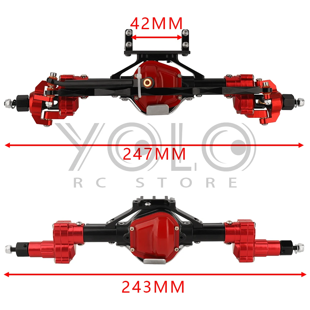 Aluminum Alloy CNC 1/10 SCX10 I Heightened Front Rear Portal Axle for RC Rock Crawler Car Axial SCX10 II Metal Upgrade Parts