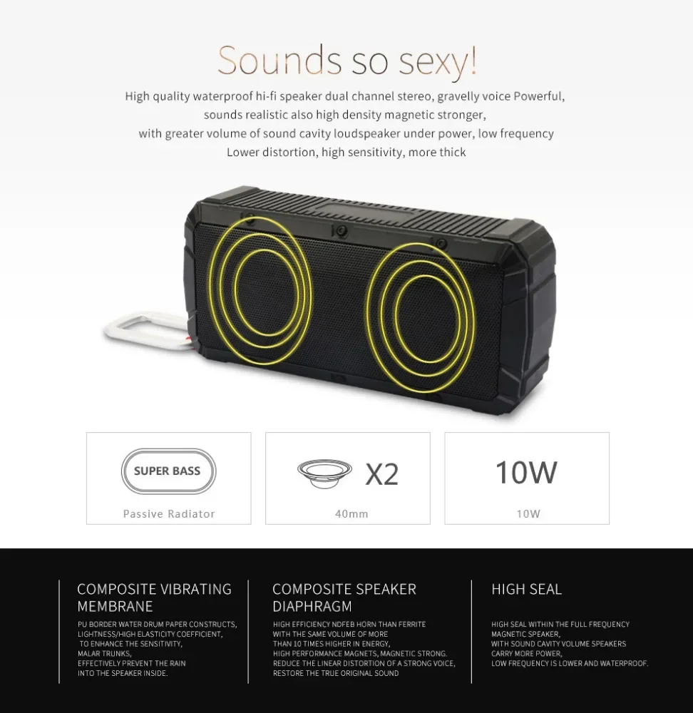 Music playing  Speaker,  mini waterproof bluetooth speaker with radio FM support