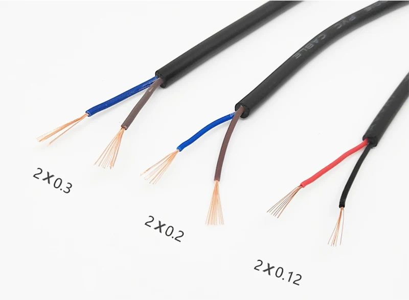 RVV-Elektrokabel, 2 Meter, 2/3/4/5/6/7/8 Kerne, 26/24/22/20/18 AWG, Steuersignaldraht, Kupferisoliertes, ummanteltes PVC-Kabel – Detail 7