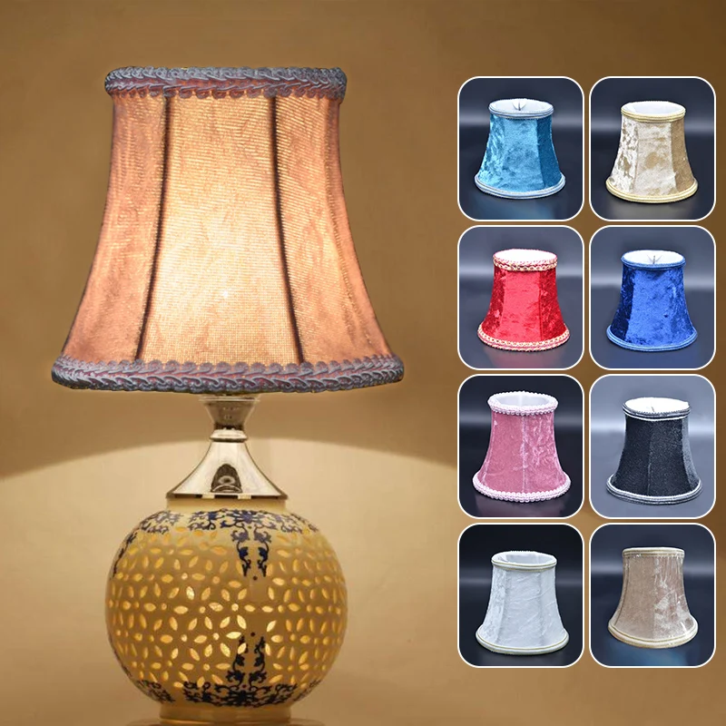 Vintage Fabric Lampshades Shell Cover For Chandelier Wall Lamp Shade Simple Flannel Palace Small Lampshade Bedroom Home Decor