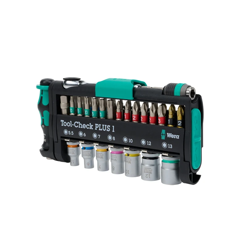 WERA 05049055001 Standard Socket Wrench And Wrench Head Set, Ratchet Type, 39-Piece Compact Set