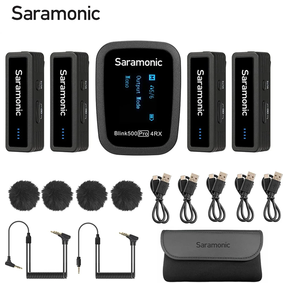 

Saramonic Blink500 Pro B8 4-channel Wireless Lavalier Microphones for Cameras Camcorder DSLR Wireless Lapel Mic for Video Vlog