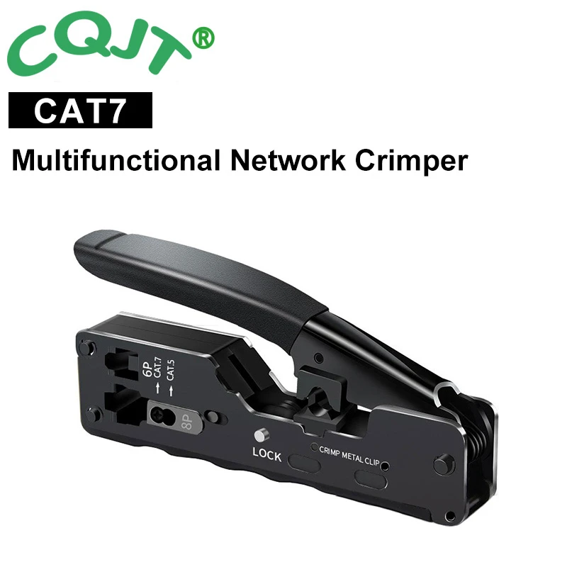 RJ45 CAT7 Crimping Tools Pliers Network Cat6 Cat5 Cable Crimper Wire Stripper Cutter Ethernet Clip Tongs RJ11/12 8P/6P