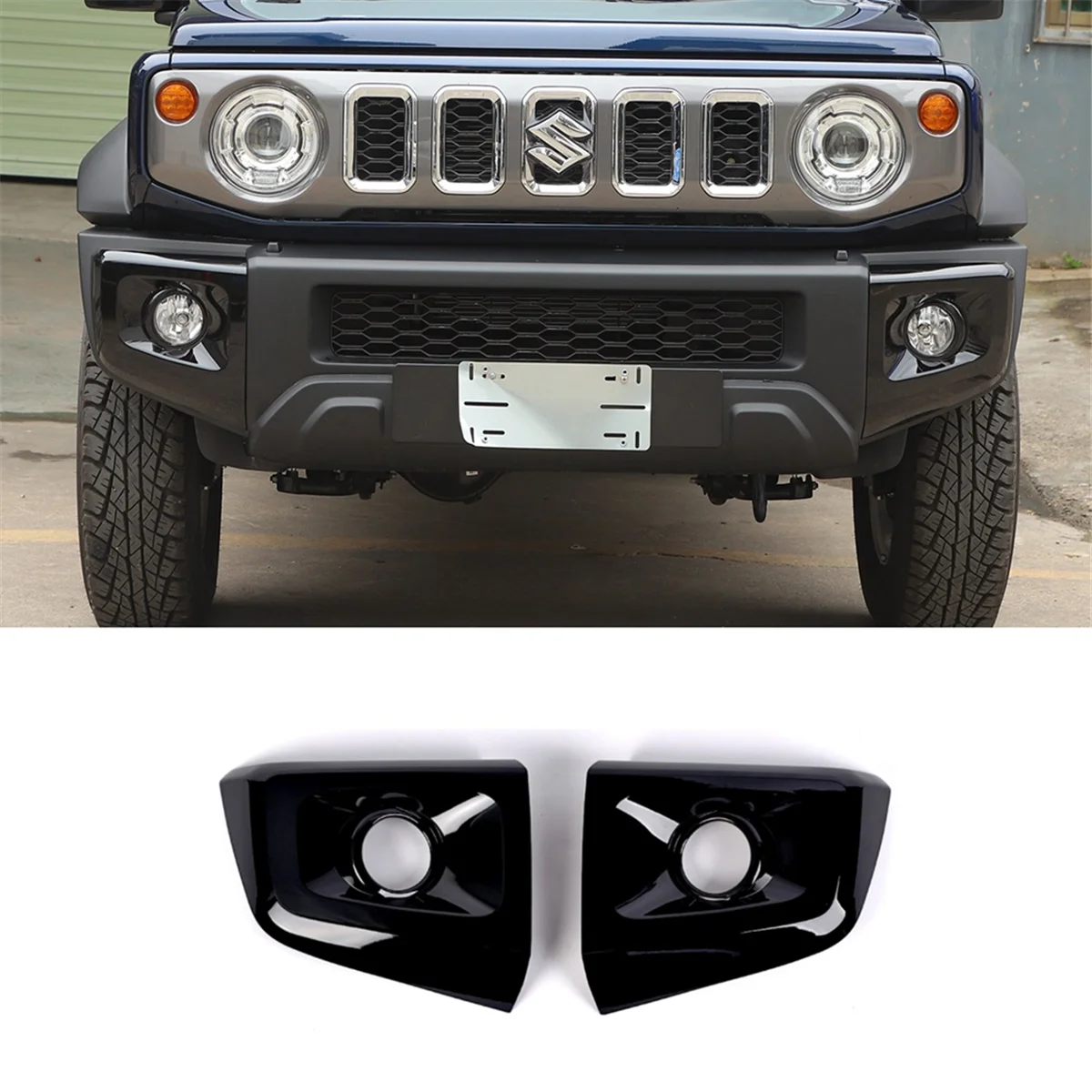 Front Bumper Corners Fog Lights Lamp Cover Trim for Suzuki Jimny 2019-2024 Accessories