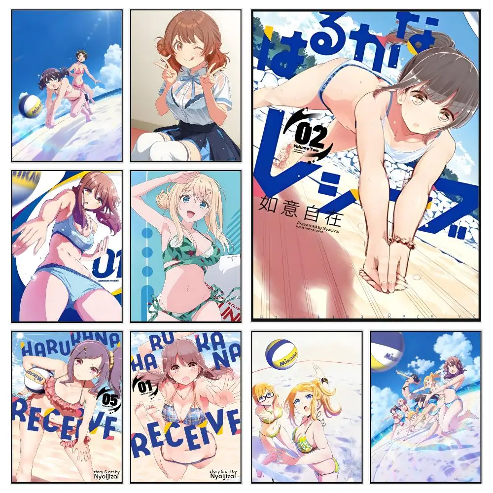 Sports Anime H-harukana Receive Poster Trendy Aesthetic Wall Decor for Dorm & Bedroom