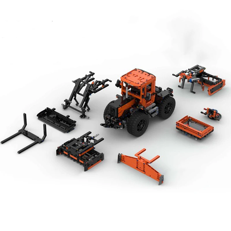 2154pcs MOC MB Trac 1100 8 Attachments Technical Model Building Blocks Toy Construction Christmas Gift Education DIY Creative