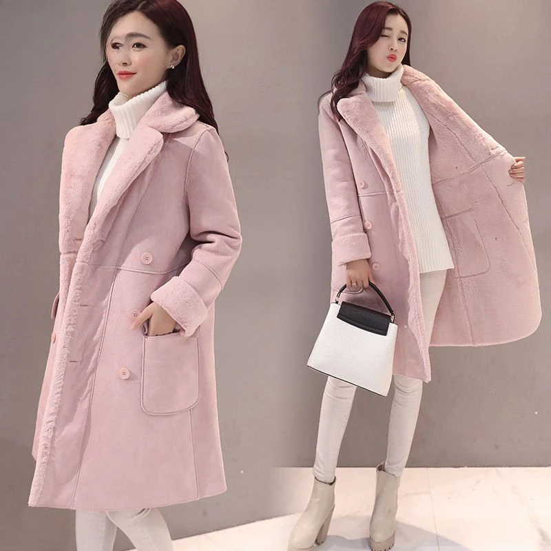 

Woman Styles Long Woolen Coat Winter Warm Thick Women Wool Blend Jackets Chic Belt Loose Fashionable Casual Trench Overcoat Q306