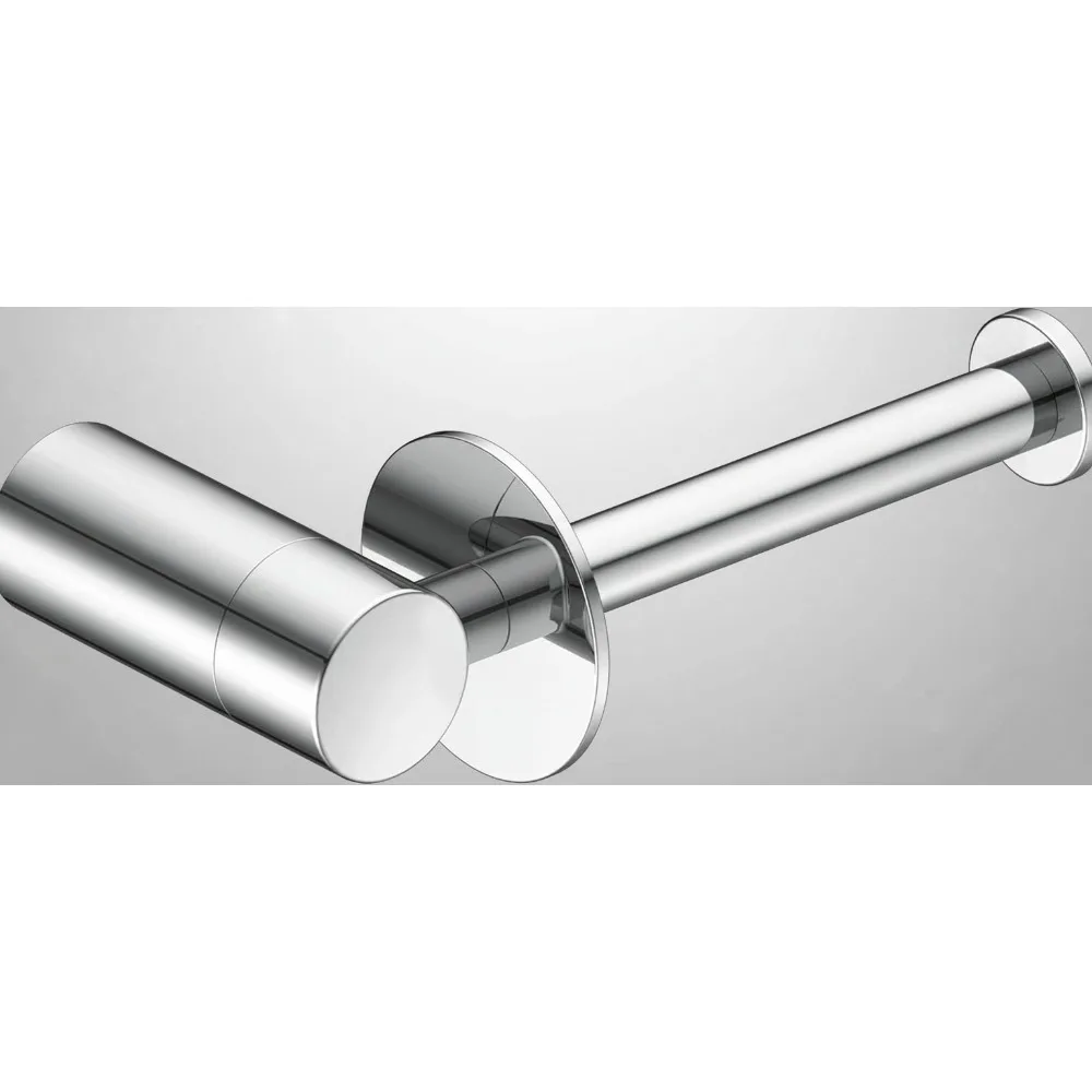 

Modern Single Post Toilet Paper Holder Chrome Finish Easy Installation Bathroom Accessory