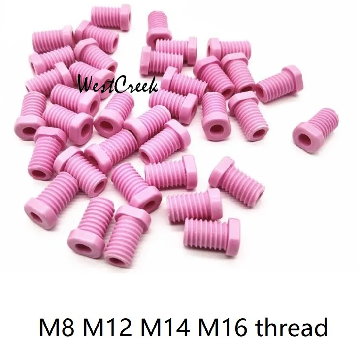 

WESTCREEK M8 M12 M14 M16 thread aluminum oxide Threaded porcelain eye Thread Guide Ceramic screw thread ceramic eyelet