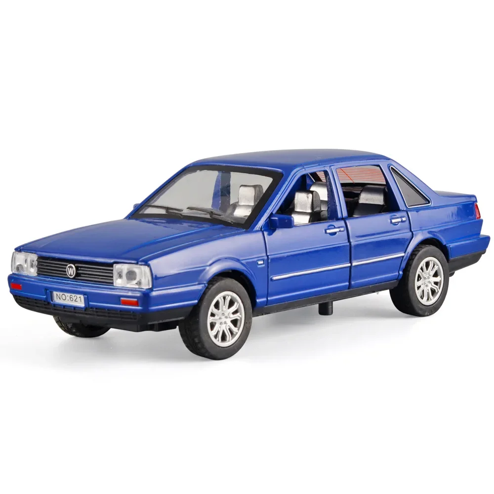 1:32 Volkswagen SANTANA High Simulation Diecast Metal Alloy Model car Sound Light Pull Back Collection Kids Toy Gifts E224