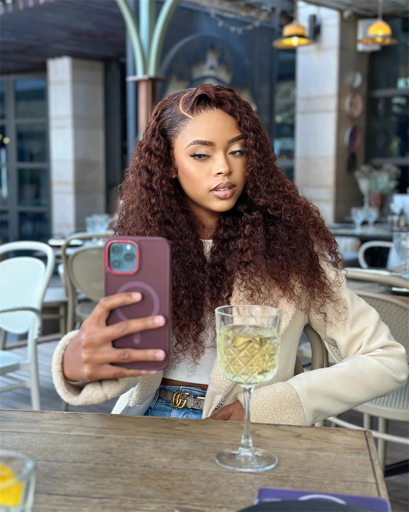 

Шоколадно-коричневые вьющиеся волосы 13x4 Парики фронта шнурка 100% человеческие волосы Волна воды Бразильские парики для женщин 13x6 Фронтальные Hd парики шнурка