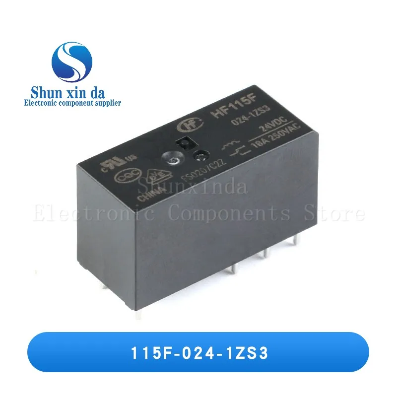 2PCS/Lot HF115F JQX-115F Power Relay 005 012 024 1HS1 1HS3 1ZS1 1ZS3 2HS4 2ZS4 5V 12V 24V 48V 4/5/6/8Pin 8/12/16A DIP