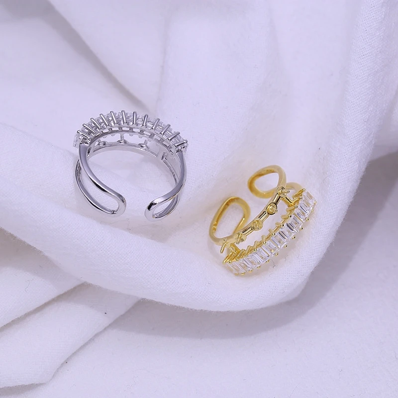 925 Sterling Silver Adjustable Finger Ring Mountings Base Setting Findings Jewelry Mount Accessories for 4-4.5mm Pearls 3pcs/lot