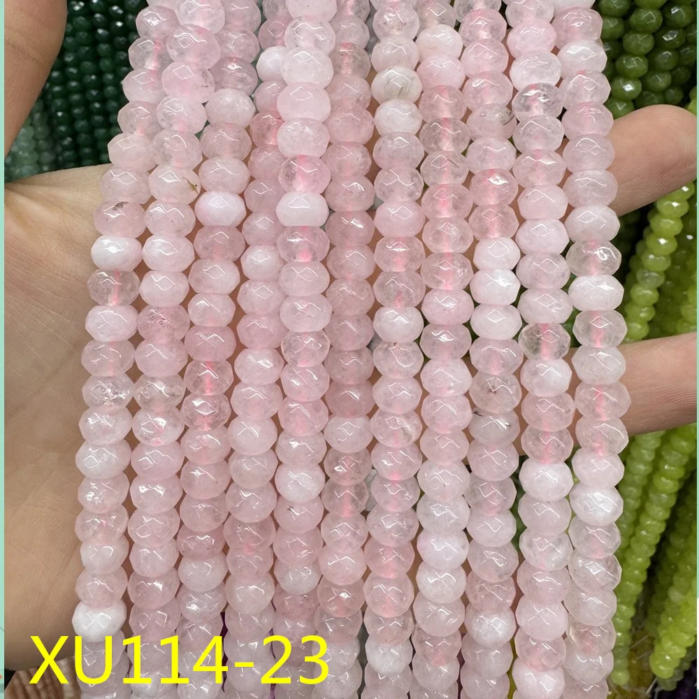 Charm 5x8mm Brazil Faceted Sapphires Wheel Beads for Women Natural Stone Jade Accessories DIY Necklace Bracelet Earrings 15