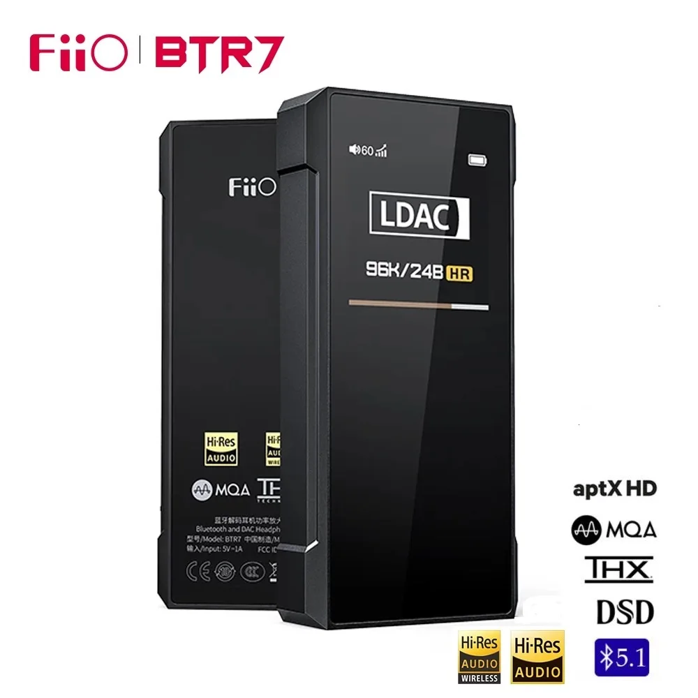 

FiiO BTR7 Bluetooth Headphone Amplifier MQA USB DAC AMP QCC5124 with Double THX AAA 3.5mm 4.4mm Balanced Output DSD256 LDAC