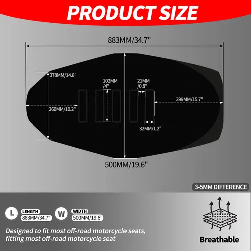 Imagen 2 del producto Funda de asiento Universal para cojín de asiento, accesorios impermeables de PVC para motocicleta Honda Yamaha KTM CRF EXC YZ KXF LTZ Dirt Bike