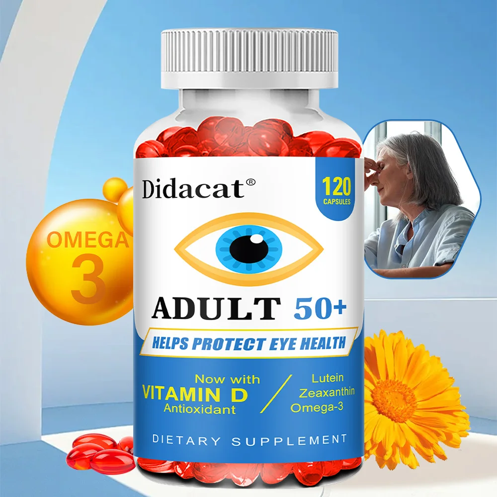 

Omega-3 Fatty Acids Capsules,rich in EPA,DHA,Lutein,Zeaxanthin-Supports Heart,Brain,Bone,Joint,Skin,Eye Health-120 Capsules