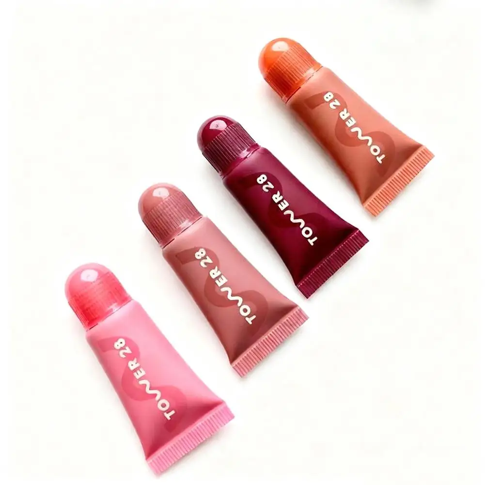 Set da 4 pezzi Tower 28 Mini balsamo per labbra Set regalo nutriente colorato e delicato gelatina per labbra per labbra sensibili Perfetto per regalare