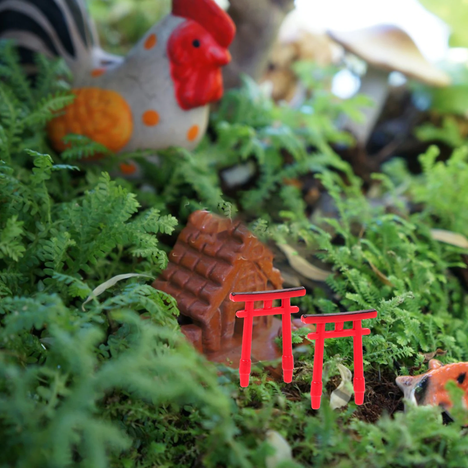 

5 Pcs Decoration Japanese Garden Miniature Miniatures Gate for Crafts Door