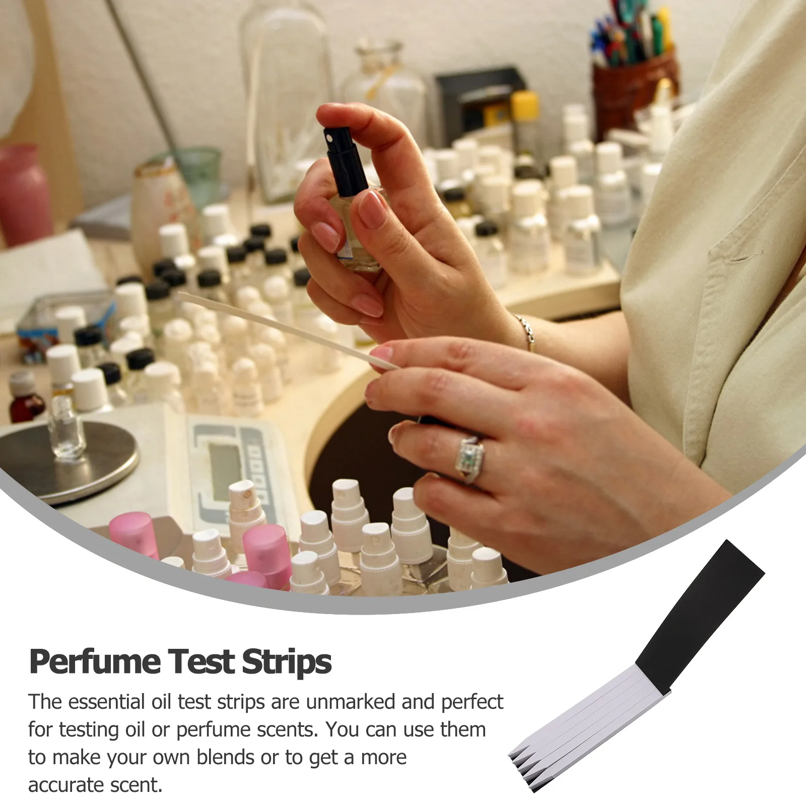 

100 шт. ароматические бумажные полоски премиум-качества, тест-полоски для эфирного масла, тестирование духов, тестер эфирных масел