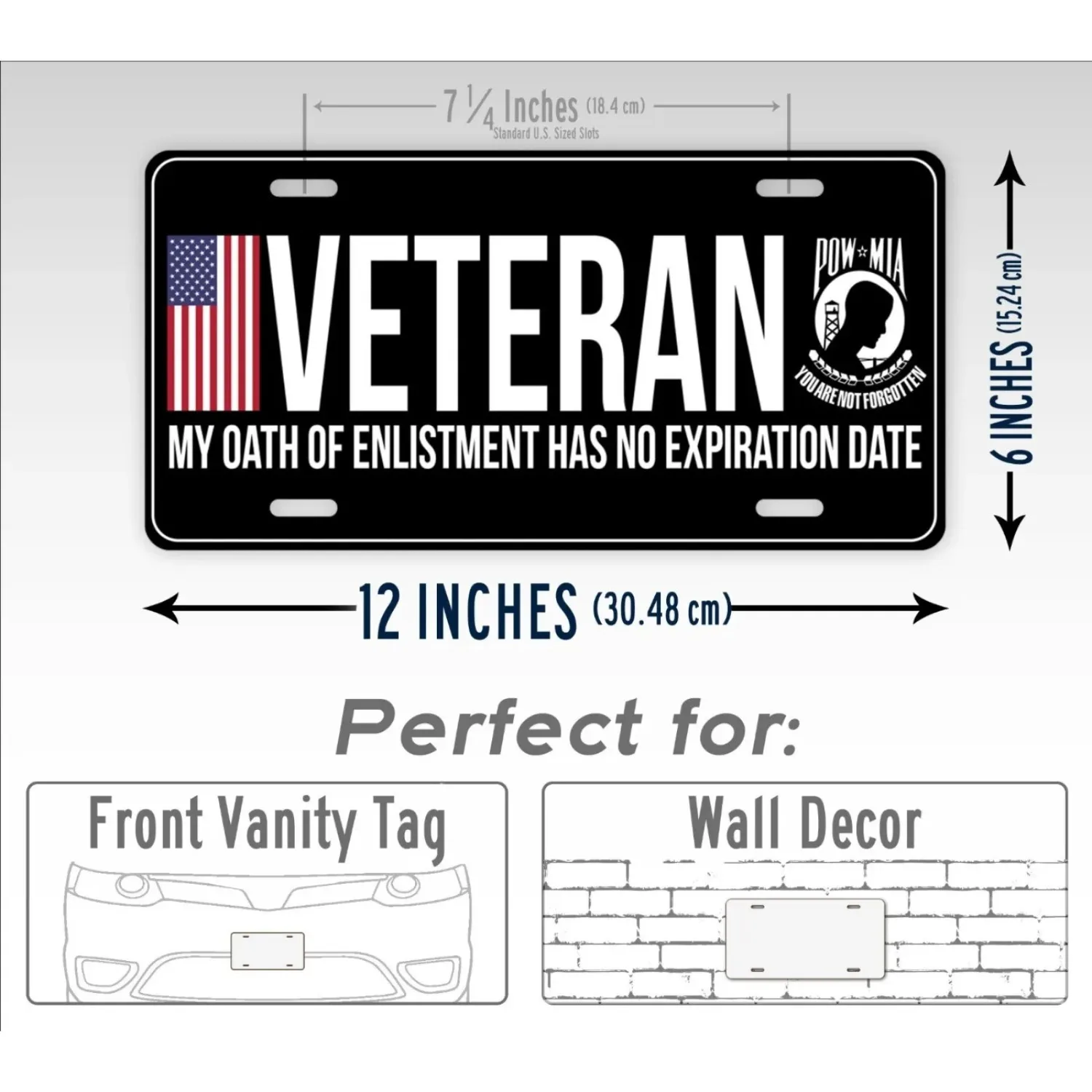 1pc Personalized Vintage Veteran Military Metal Sign 6x12 Inch Wall Decor Waterproof Dustproof Home Bar Man Cave Decoration
