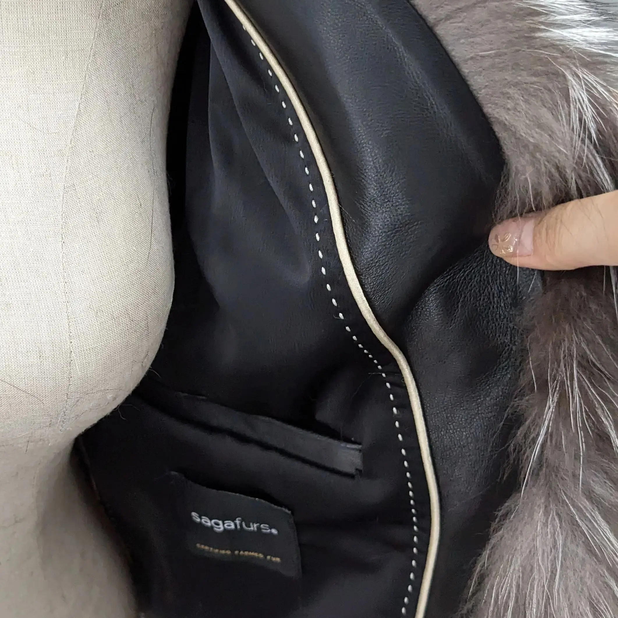 natural sliver fox fur short coat full pelt luxury furry jacket think warm 250458