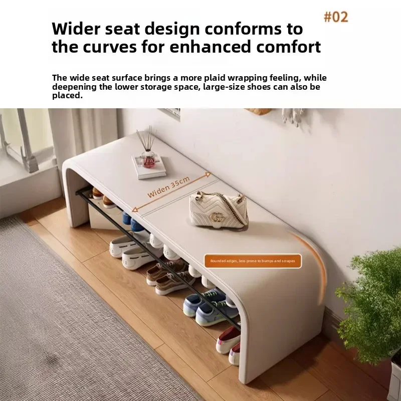 Household shoe changing stool at the door, light luxury at home, door storage, shoe stool shoe rack integrated shoe cabinet