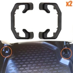 2PCS Car Seat Slide Clip Sliding Rail Blanking Cap Cover Black For Renault Fluence Megane II III Scenic II Grand Scenic III