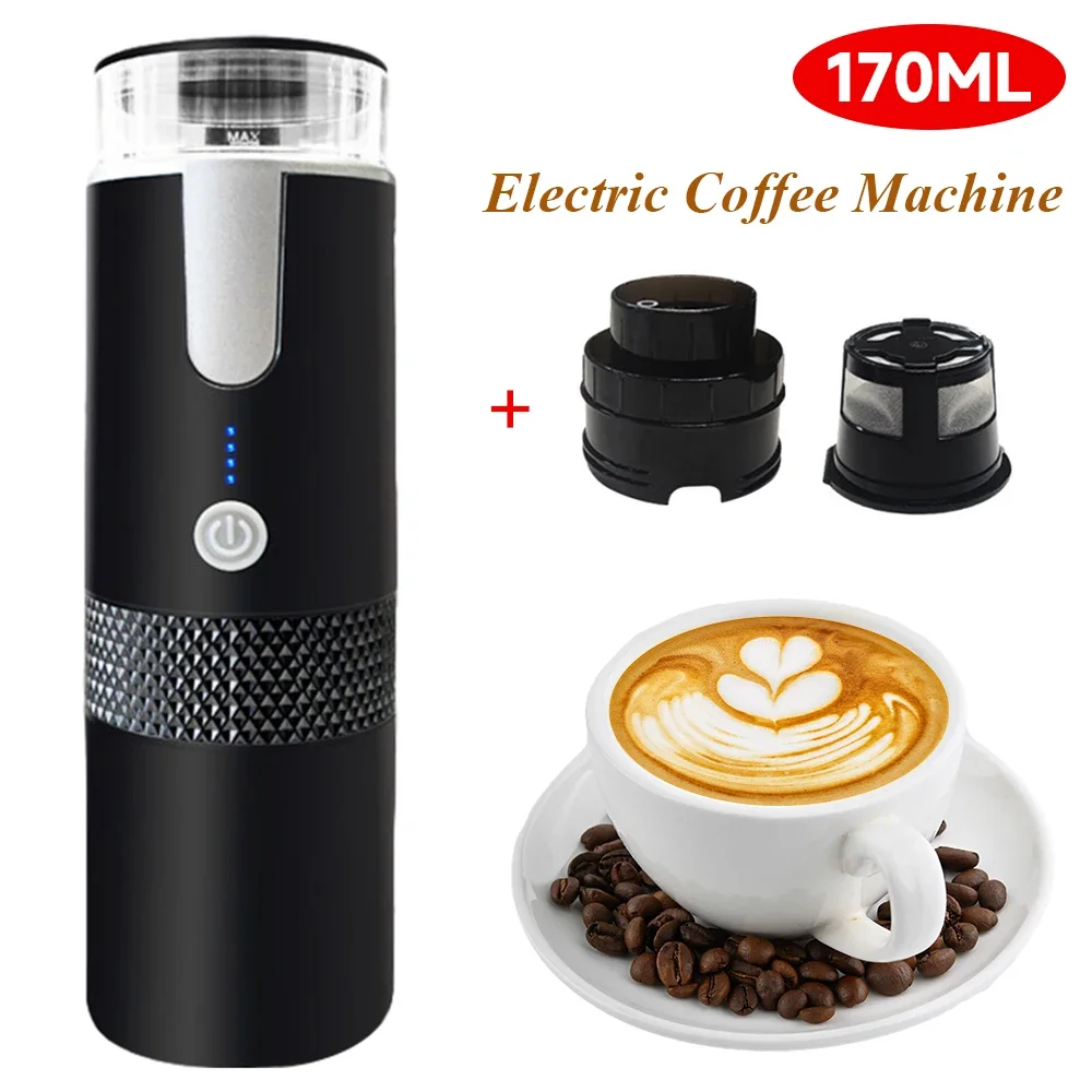 

170ML Coffee Machine Portable Wireless Coffee Brewer Rechargeable Outdoor Travel Car Fully Automatic Coffee Maker