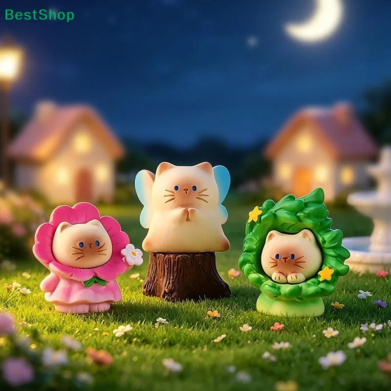 New Cartoon Fadcute Cat PAI Series Resin Figurine Ornament Premium Texture Holiday Home Decoration Model Toys Surprise Gifts