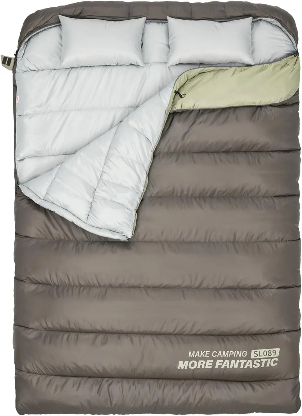

Спальный мешок Queen Size для взрослых, всесезонный, для кемпинга и походов, с компрессионным мешком