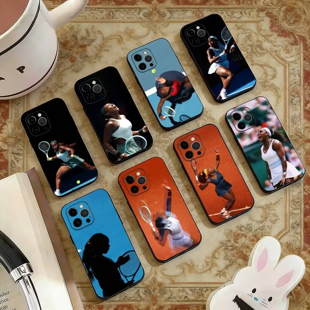 

C-Coco Gauff Phone Case For iPhone 17, 16,15,14,13,12,11 Plus,Pro Max, Others Soft Black Cover