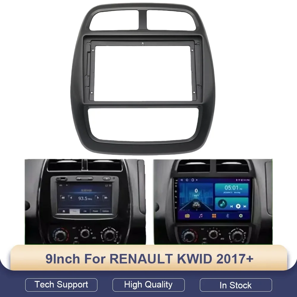 

2 Din 9 Inch Car Radio Installation DVD GPS Mp5 ABS PC Plastic Fascia Plane Frame for RENAULT KWID 2017+