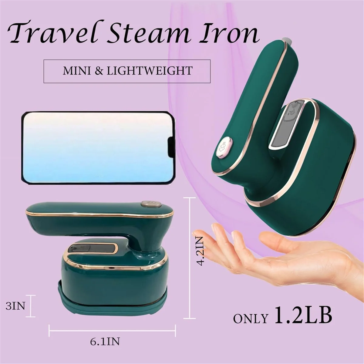 HOT Travel Steamer เตารีดขนาดเล็กสําหรับเสื้อผ้า: เตารีดไอน้ําขนาดเล็กแบบพกพา Steamers เสื้อผ้ามือถือขนาดเดินทาง EU Plug