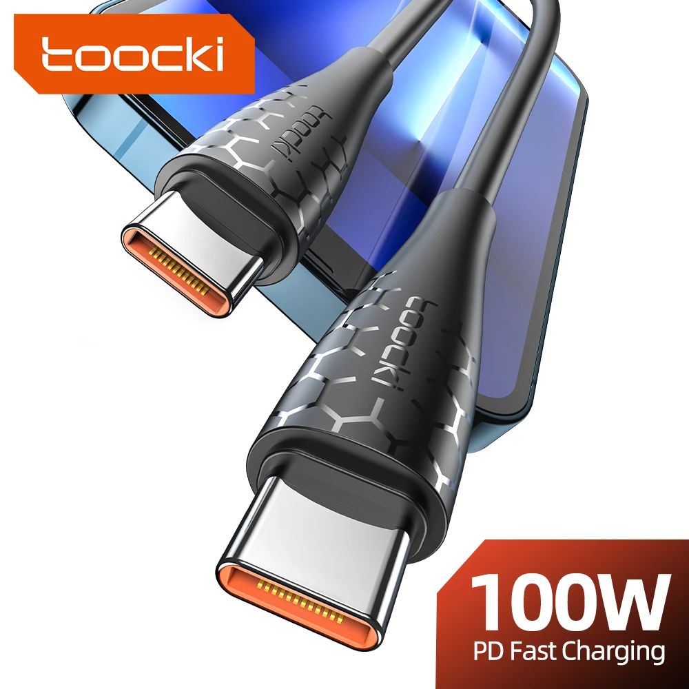 Toocki 100 Вт USB C к кабелю типа для Xiaomi 13 12 240 PD3.1 Шнур зарядного устройства быстрой зарядки Кабель Realme Samsung