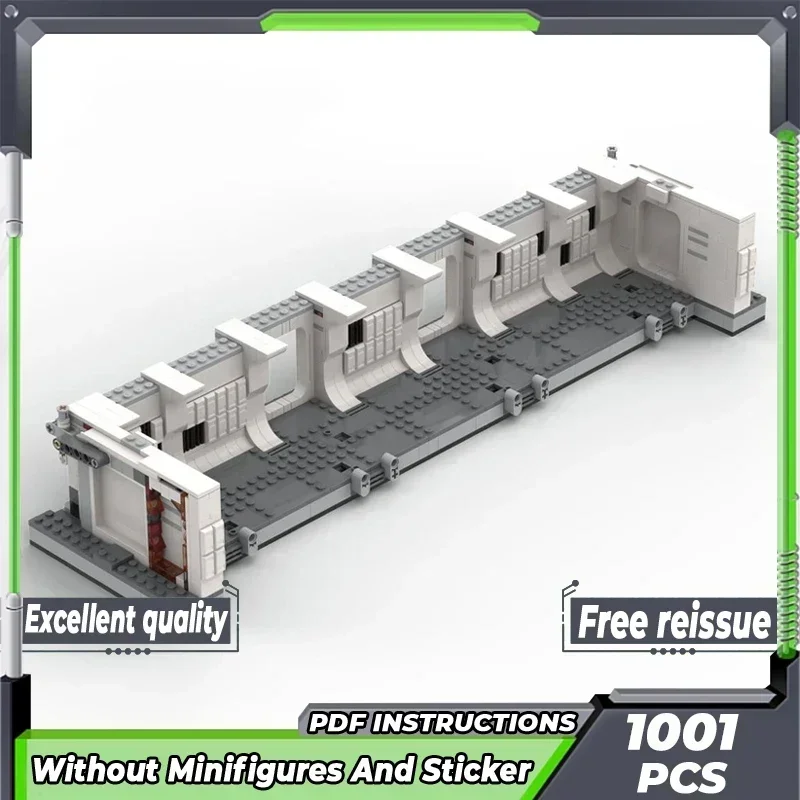 

Звездная модель фильма Moc, строительные кирпичи, расширение космического корабля, коридор, технологические блоки, подарки, рождественские игрушки, наборы «сделай сам», сборка