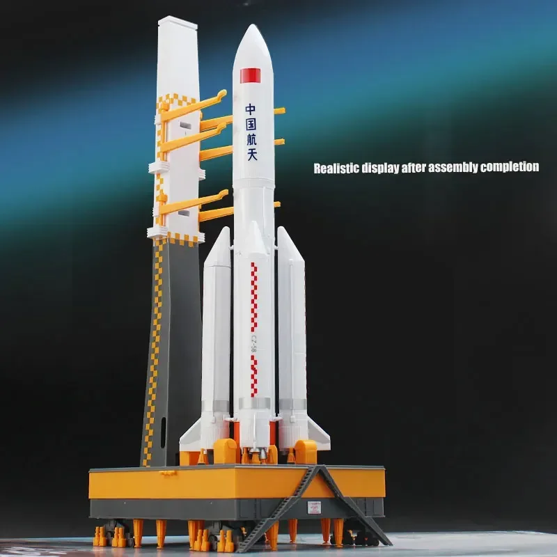 Kit de modelo de ensamblaje Magic Factory MF-1002 Plataforma de lanzamiento de vehículos y eventos de lanzamiento de largo de marzo 5B Separación de color sin pegamento