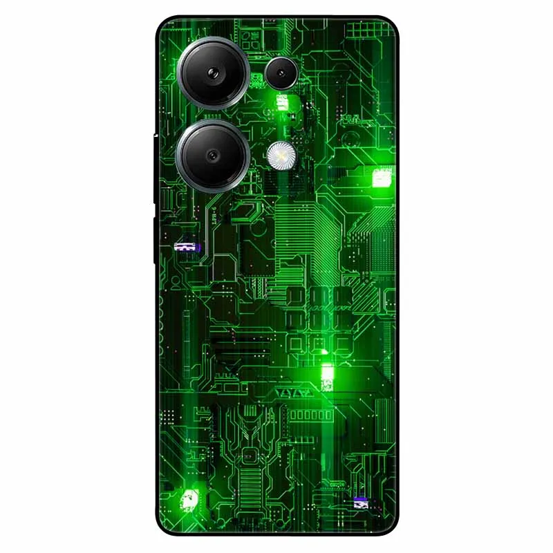 For Xiaomi Poco M6 Pro 4G Case TPU Soft Painted for Xiaomi Poco M6 Pro Global Silicone Cover Lovely Fundas on M6Pro Protective