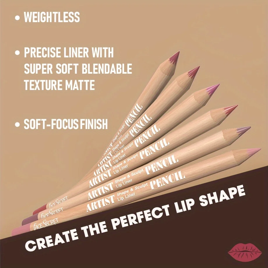 3 ชิ้น Long-Lasting Velvet Lip Liner Matte ลิปสติกกันน้ํา Perfect Gift สําหรับวันวาเลนไทน์, Lip Liner Set