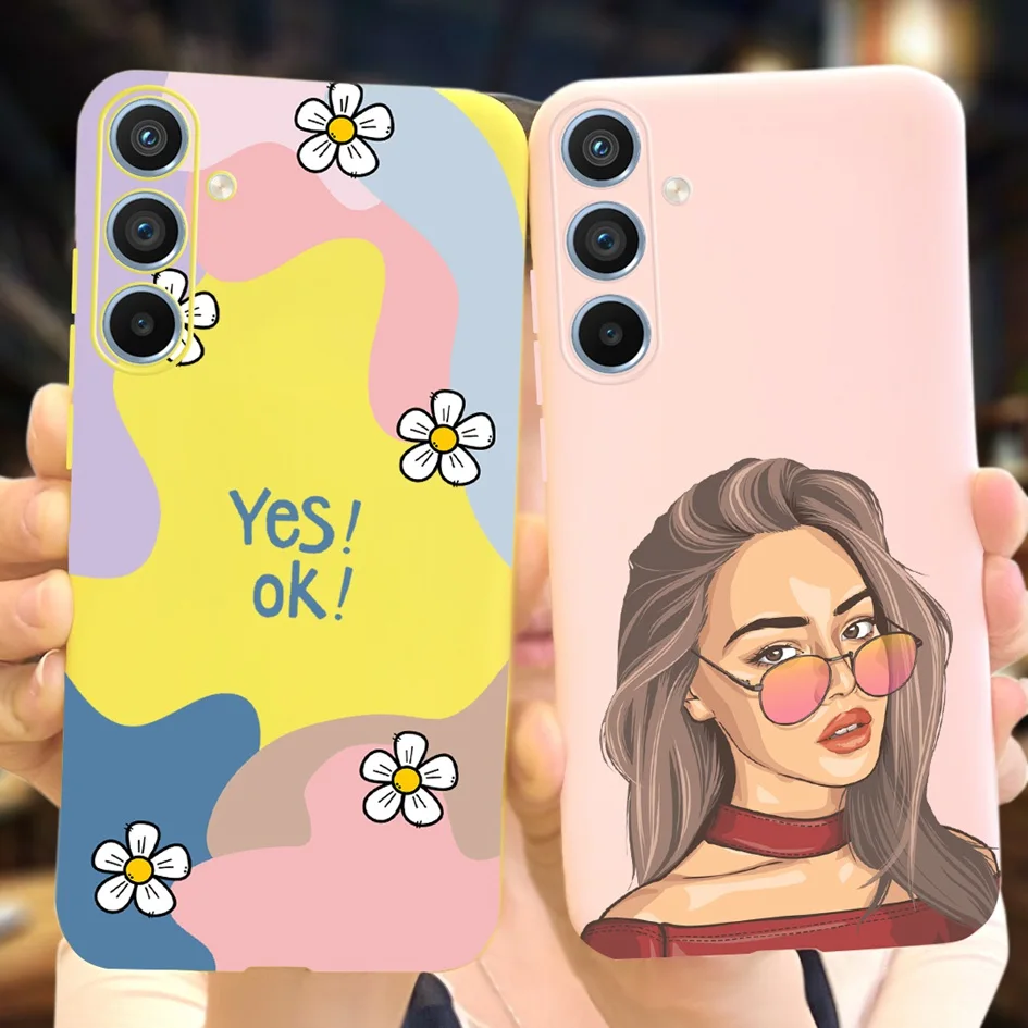 For Samsung Galaxy A54 5G Case 2023 Cute Daisy Flower Slim Silicone Soft Cover For Samsung A54 A 54 GalaxyA54 SM-A546B Funda New