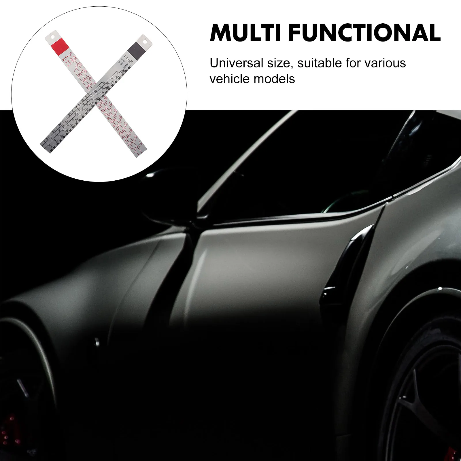 

Professional Car Paint Mixing Scale Metal Precision Ruler Stirring Sticks Measuring Stick Epoxy Resin Tools Painting Auto Repair