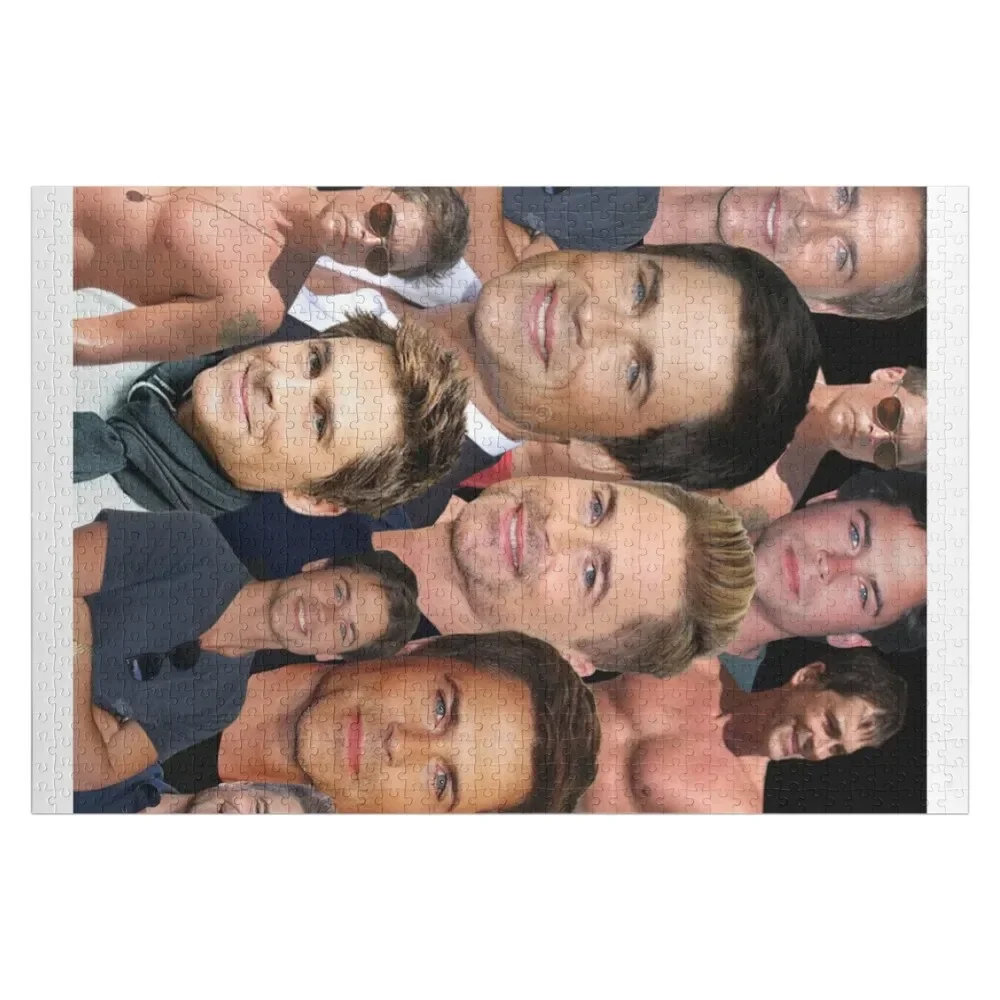 rob lowe photo collage Jigsaw Puzzle Personalised Toys Custom Wooden Gift Personalized For Kids Baby Wooden Puzzle