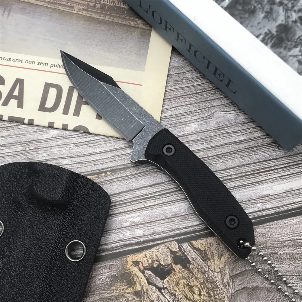 

Kydex Sheath Neck Knife Mini Pocket Knife 8cr13mov Steel Blade G10 Handle Camping EDC Fruit Knives Keychain Knife Utility Tool