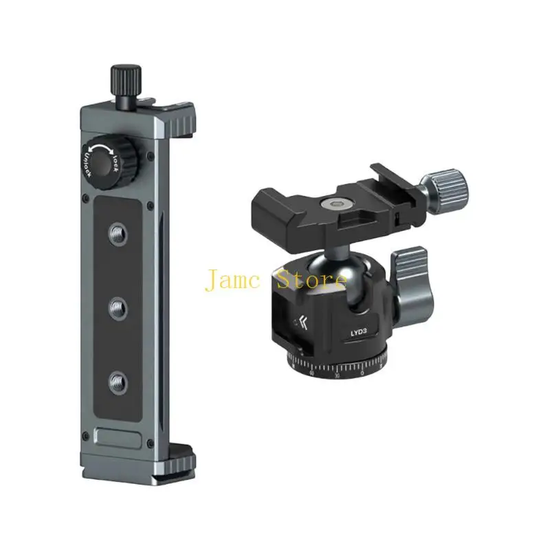 LX0B Đa Năng Hợp Kim Nhôm Kẹp Chân Máy Bộ Điều Hợp Cho Điện Thoại 4.7-17.3 Inch Máy Tính Bảng Đa Năng Gắn