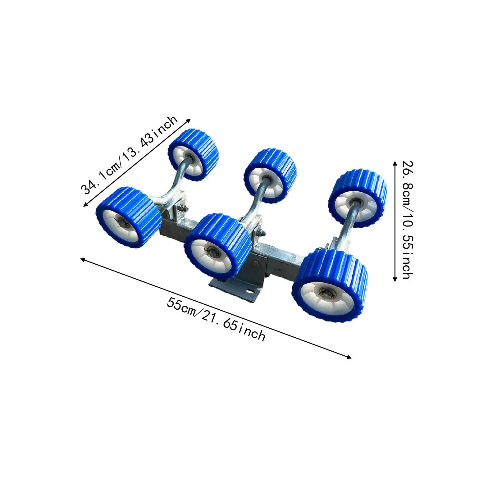 

Boat Trailer Roller Bottom Support Bracket Heavy Duty Spare Part Wobble Roller Assembly for Ship, Warehouses, Ports 6 Wheels