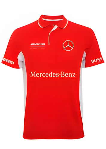 Imagen 2 del producto Traje de carreras para hombre Mercedes Benz 1 Team, traje de ciclismo Simple, ropa deportiva diaria cómoda e informal, camiseta con cuello estándar