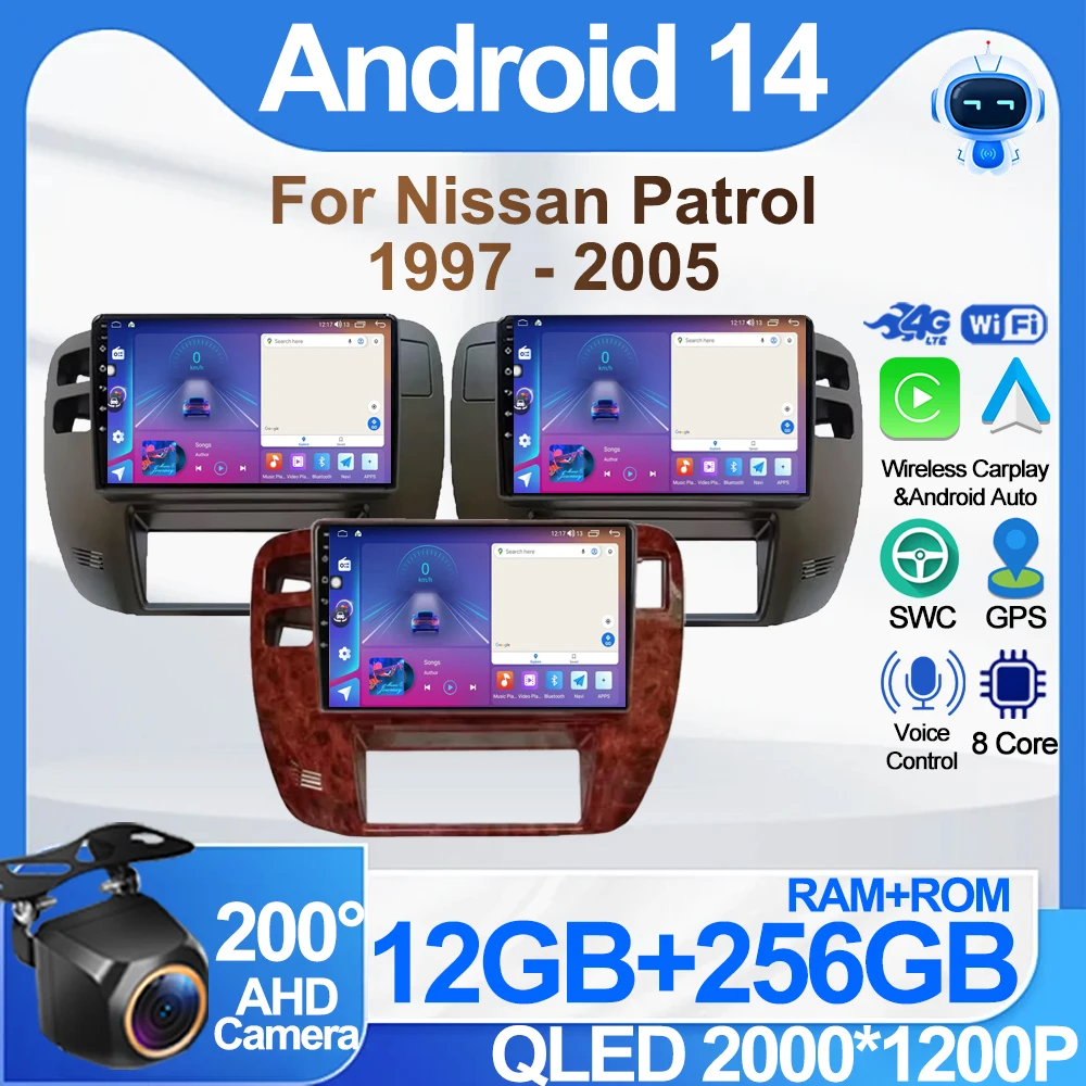 

Car Multimedia Video Radio Player Android 14 For Nissan Patrol 1997 - 2005 LHD RHD Carplay GPS Navigation Autoradio Stereo DSP