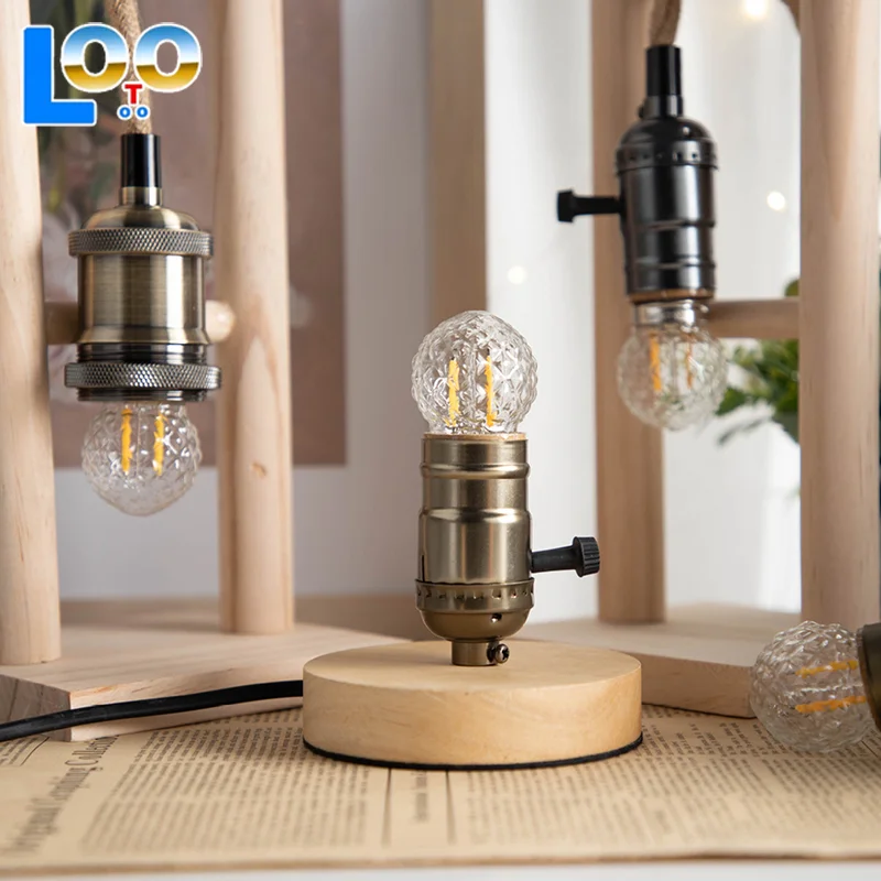 Led Bulb E27 220V E26 110V Spiral Soft Filament Light Bulb 1W Warm White Yellow Indoor Chandelier Tube Globe Decorative Bulbs