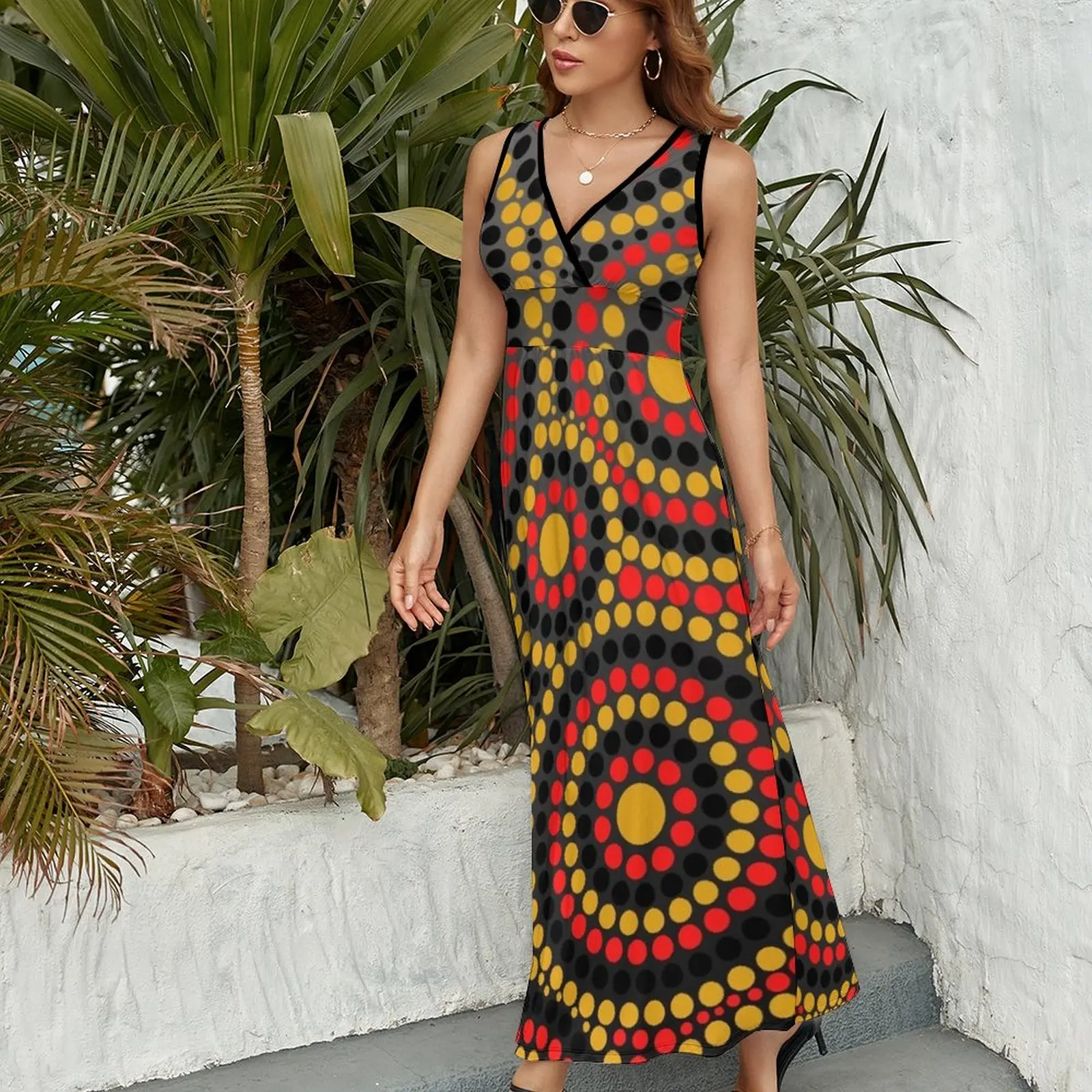 Awesome Aboriginal Dot Art Sleeveless Dress Woman clothes prom dresses Cocktail of dresses