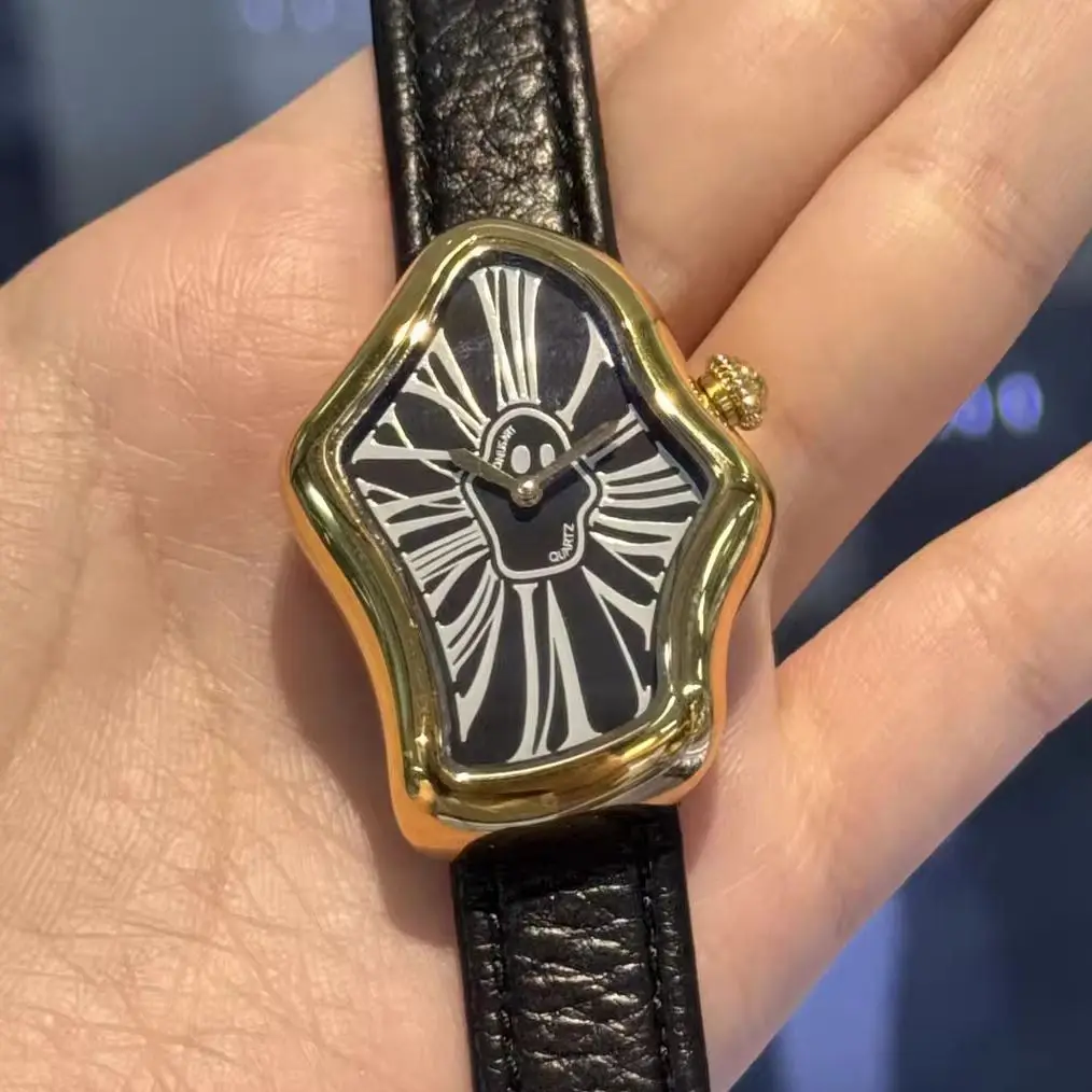 CRONUSART Women Quartz Watch Luxury 28mm*46mm Ladies Wristwatch Irregular Case Crystal Mirror Thickness 7.9mm